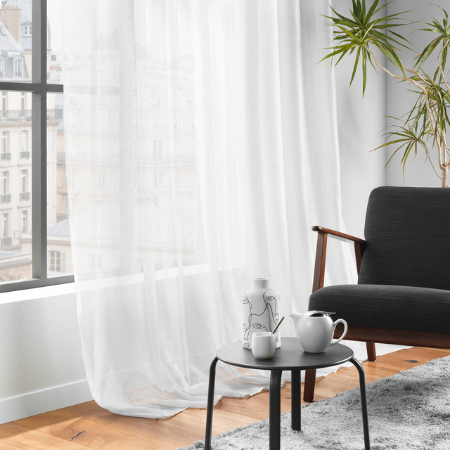 Perdea cu inele LISSEA, alb