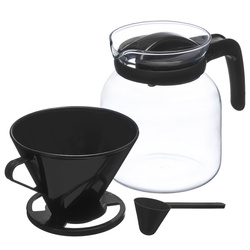 Urcior de sticlă cu filtru de preaplin și capac, 1,2 l