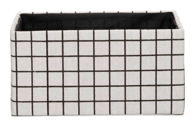 Coș textil cu mânere FOXY, Ø 34 x 50 cm