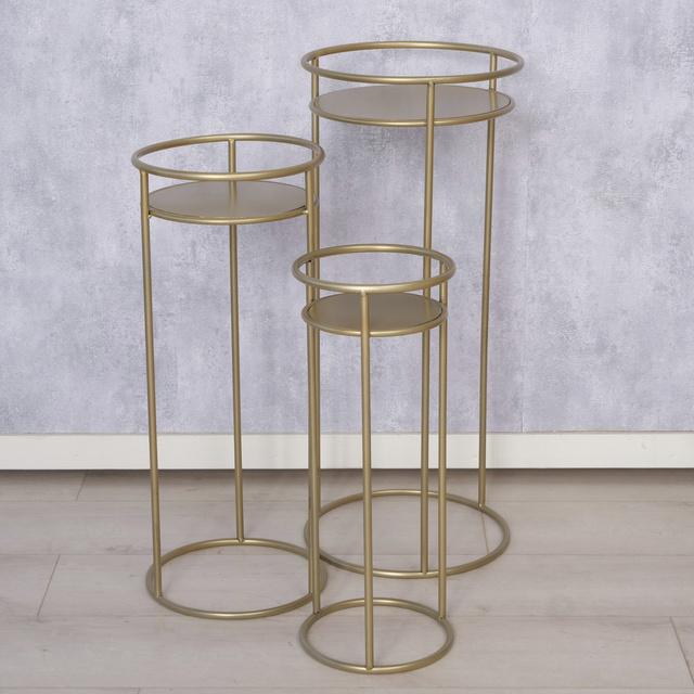 Set suporturi de flori metalice RICKY, 3 buc. 50-70 cm