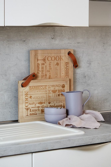 Tocator din bambus cu maner, WENKO