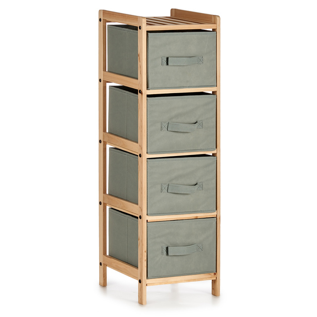 Comodă cu 4 sertare din material textil