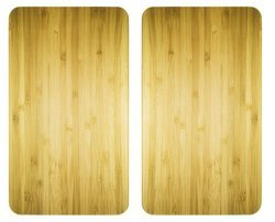 Plăci de protecție din sticlă WOODEN LOOK pentru aragaz - 2 bucăți, WENKO