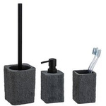 Set accesorii baie, perie de toaleta, dozator de sapun, cana pentru periuta de dinti VILLATA, WENKO