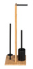 Suport pentru hartie igenica si perie WC RIVALTA, 3in1, bambus, WENKO