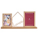 Rama foto din lemn pentru 2 fotografii cu inscriptie decorativa HOME, 46 x 6 x 21,5 cm