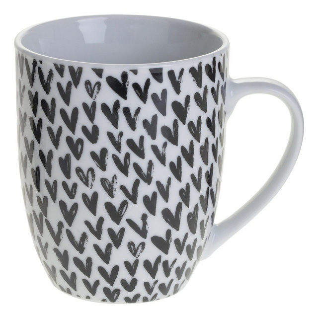 Cana de ceai cu infuzor, portelan, 360 ml, negru