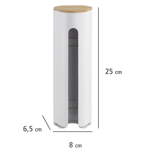 Recipient pentru dischete cosmetice LARESA, Alb, WENKO