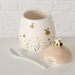 Recipient ceramic cu capac și linguriță HONEY, 445 ml