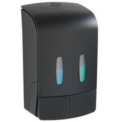 Distribuitor de sapun si dezinfectant TARTAS, cu doua camere, 960 ml, negru, Wenko
