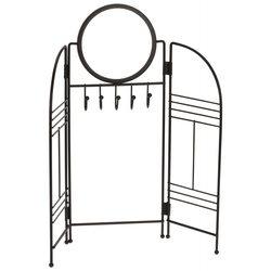 Suport pentru bijuterii cu oglindă, metal