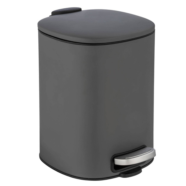 Cos de gunoi ALASSIO cu pedala si functie Easy-Close, 5 L, gri, Wenko