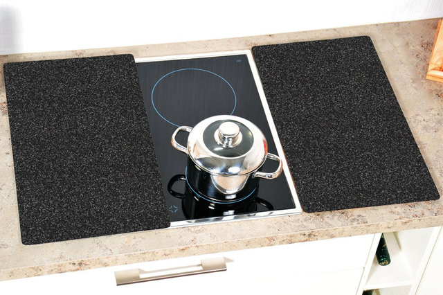 Plăci de protecție pentru aragaz 2 bucăți, din sticlă