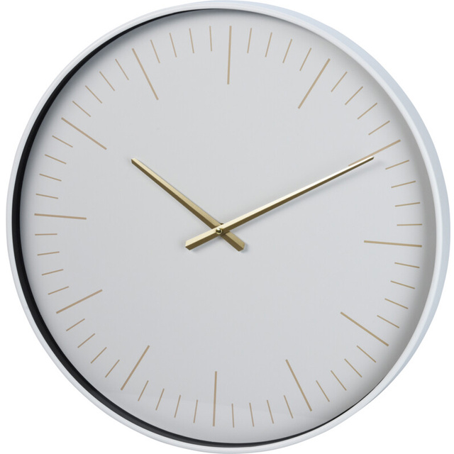 Ceas de perete modern, cu ace aurii, Ø 50,7 cm