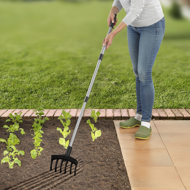 Cultivator manual cu maner telescopic, 2-in-1, Maximex