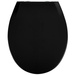 Capac universal pentru toaletă negru, fabricat din Thermoplast, cu un sistem inovator de asamblare