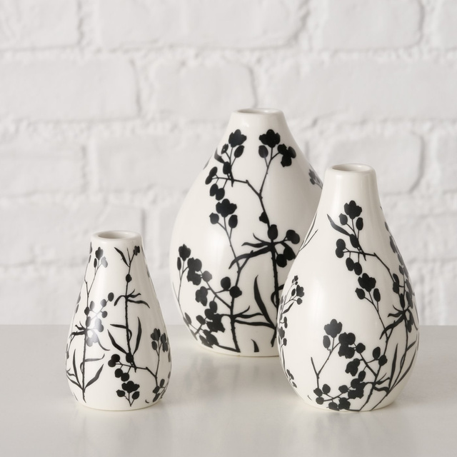 Vază BERRIES, 3 buc., înălțime 12 cm, Ø 9, pictată manual