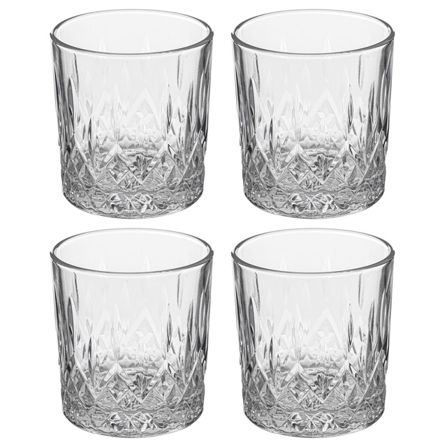 Set 4 pahare pentru whiskey CHARLES, 240 ml