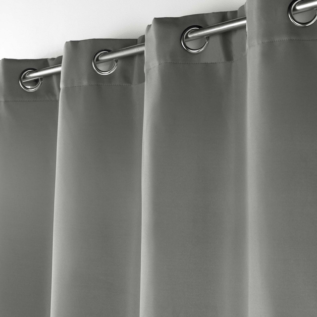 Perdea termică cu inele, strat dublu din microfibră, 135 x 260 cm