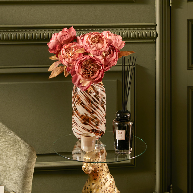 Buchet artificial FRIA 5 bujori, înălțime 53 cm, roz