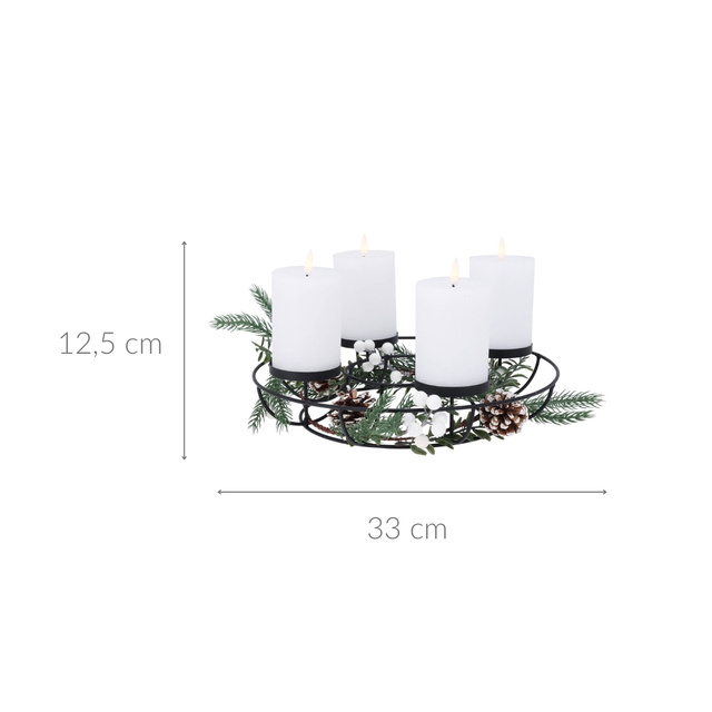 Coroană de Advent cu lumânări LED, Ø 33 cm