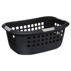 Coș de rufe din plastic, negru, 51 l