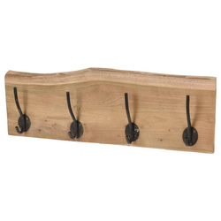 Cuier de perete, 4 cârlige metalice, 50 cm