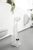 Suport pentru hârtie igienică și perie pentru toaletă, RIVALTA WHITE - 3 în 1, WENKO, alb
