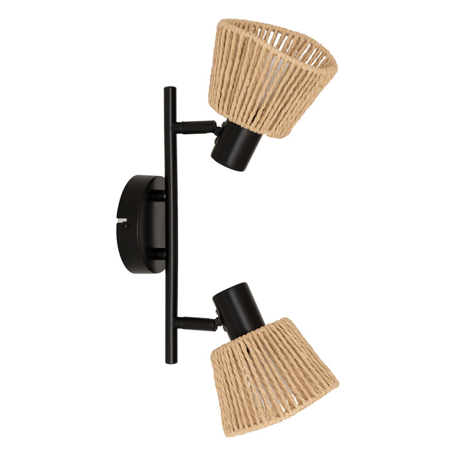 Lămpi de plafon MYHA 2 abajururi din hârtie împletită, 2 x Ø 15 cm