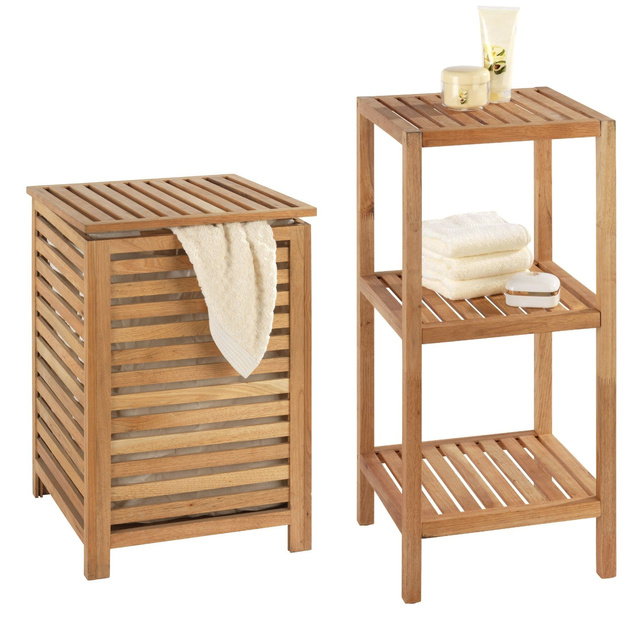 Coș pentru rufe și haine, etajera pentru baie cu 3 niveluri NORVEGIA, WENKO