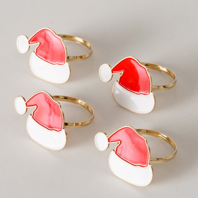 Ineluri pentru șervețele cu motiv sărbătoresc TIPSY, 4 buc.