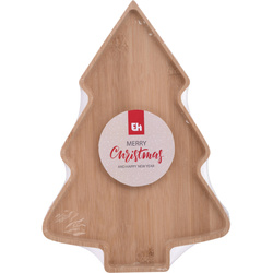 Farfurie din lemn, in forma de brad