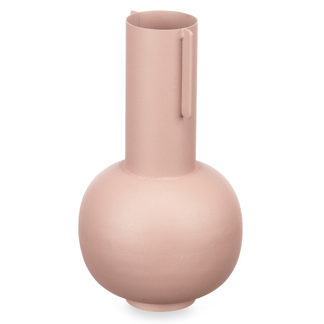 Vaza din metal, culoare pastel, 14 x 28 cm