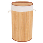 Coș de rufe din bambus, maro deschis, 55 litri, WENKO, bej
