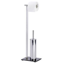 Perie WC cu suport hartie igienica LAVA , 2 în 1, WENKO