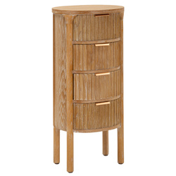 Comodă îngustă GOTEBORG cu mai multe sertare, look scandinav, înălțime 82 cm