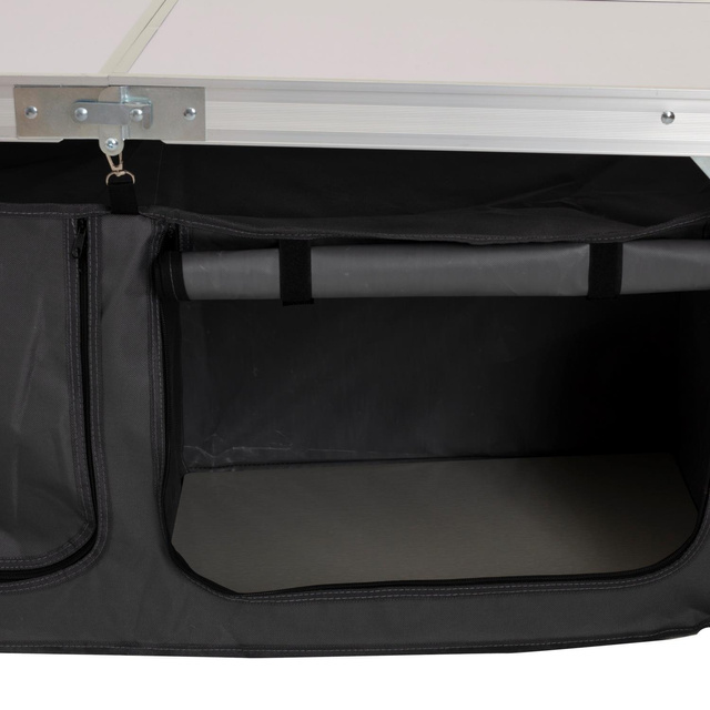 Masă de călătorie pliabilă cu două compartimente mari, 69,5 x 47 x 120 cm