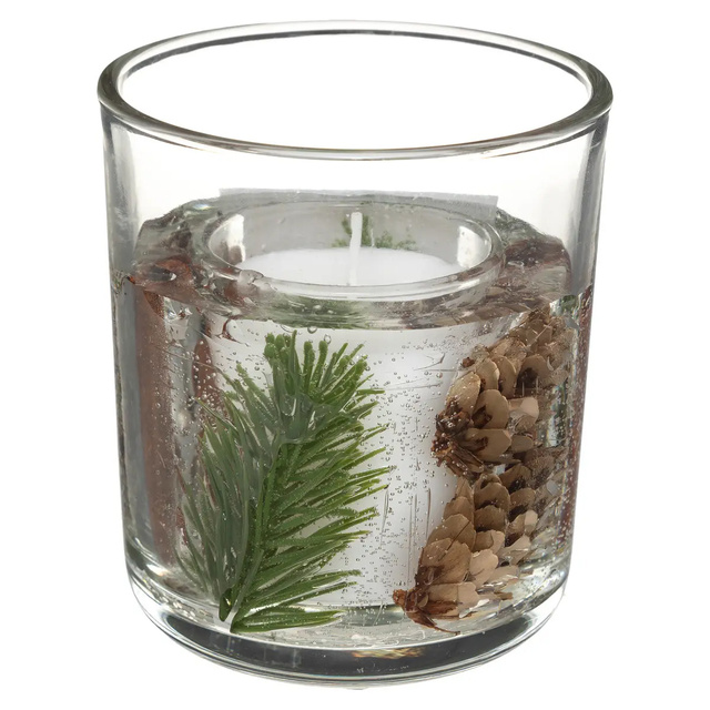 Lumanare gel cu model de Craciun, 90 g