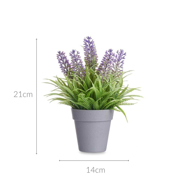 Lavanda artificiala intr-un vas gri