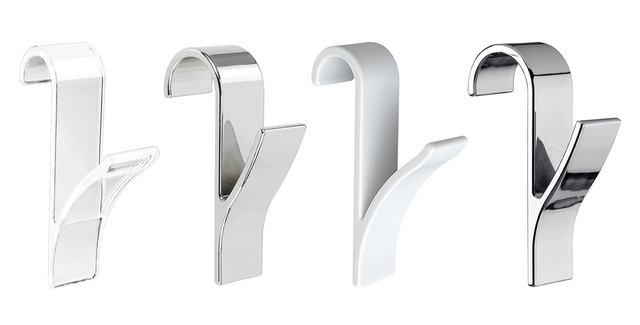 Cârlig - suport pentru radiator cu aripioare, crom, 4 bucăți în set, WENKO