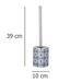 Perie WC cu suport Lorca, Alb/Albastru, 39x10x8 cm, Wenko