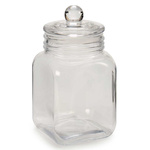 Borcan pătrat pentru prăjituri cu capac, 1,2 l