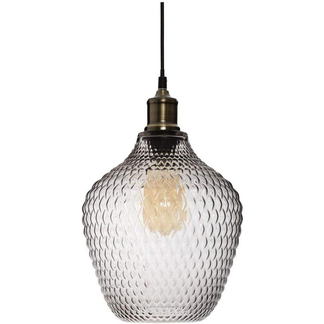 Plafoniera din sticlă OMAHA, 25 cm, culoare transparentă