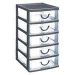 Organizator pentru obiecte mici cu 5 sertare, 13 x 16 x 26 cm