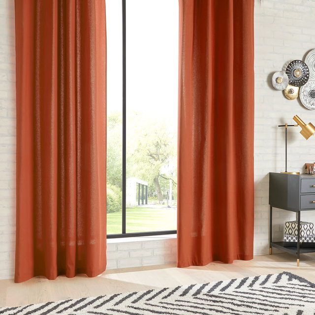 Perdea din bumbac ANJALI cu inele, 135 x 240 cm