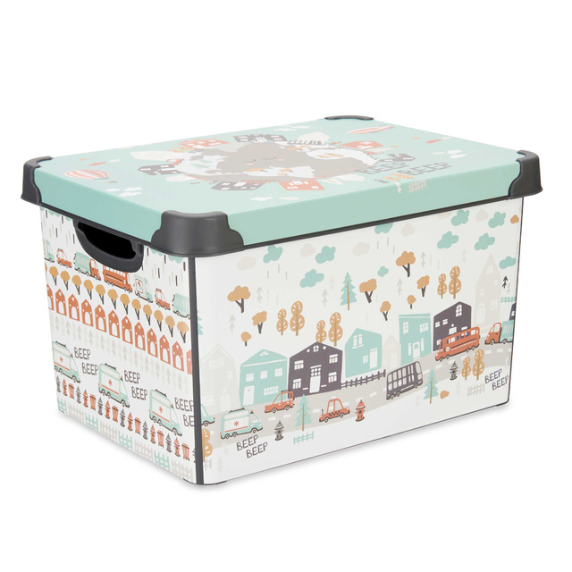 Cutie pentru jucării cu capac BEEP BEEP, 17 l