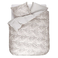 Set de lenjerie din bumbac satinat cu modele moderne, gri, 200 x 220 cm, Esprit