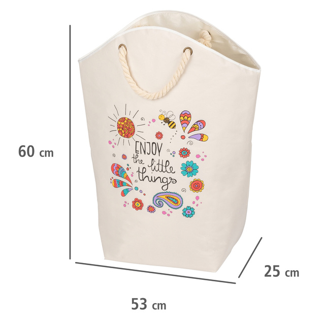 Cos mic pentru rufe cu manere din franghie, 58 l, WENKO