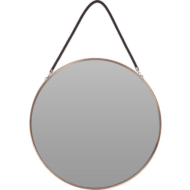 Oglinda decorativa suspendabila, rama aurie, Ø 38 cm