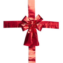 Decorațiune de Crăciun pentru ușă, fundă, 33 x 42 cm